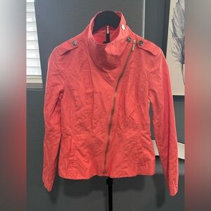 Armani Exchange Coral Asymmetrical Zip Utility Jacket